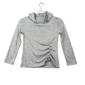 Balance Collection Girls Gray Hooded Long Sleeve Active Top Size S (7/8)